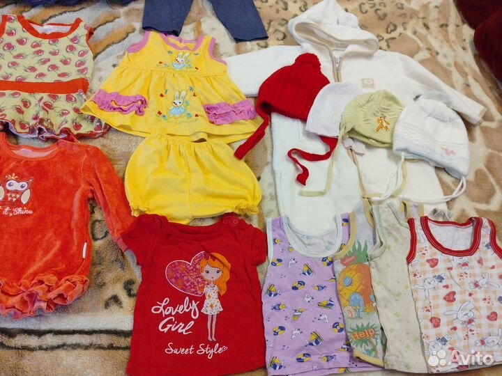 Вещи пакетом для девочки 74-80