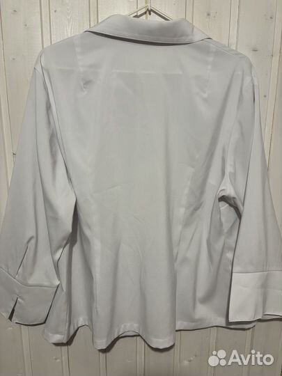 Рубашка белая женская оверсайз, 46-50 размер
