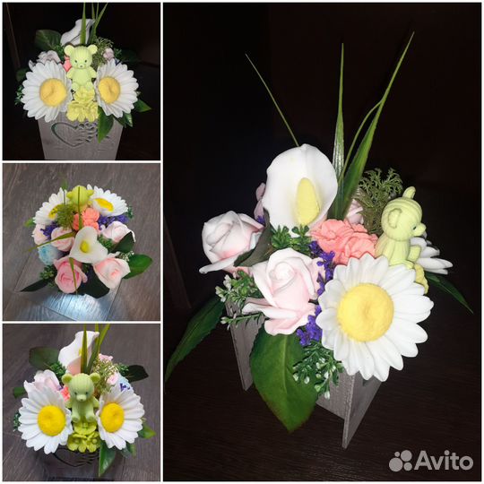 Букет цветов из мыла