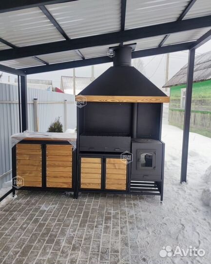 Мангальный комплекс, мангал, казан, печь