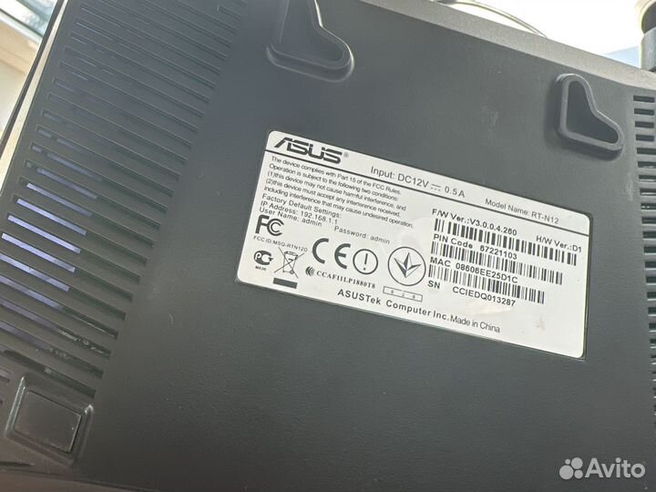 Wi Fi роутер Asus RT-N12