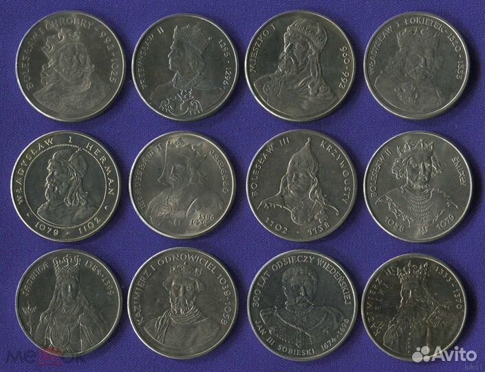 Набор монет Польские короли