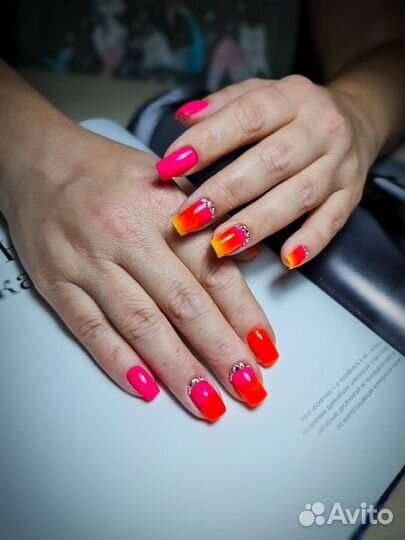 Гель лак,наращивание ногтей