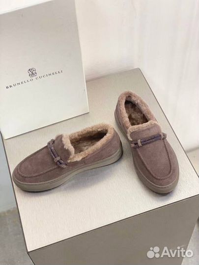 Лоферы Brunello Cucinelli зимние на меху