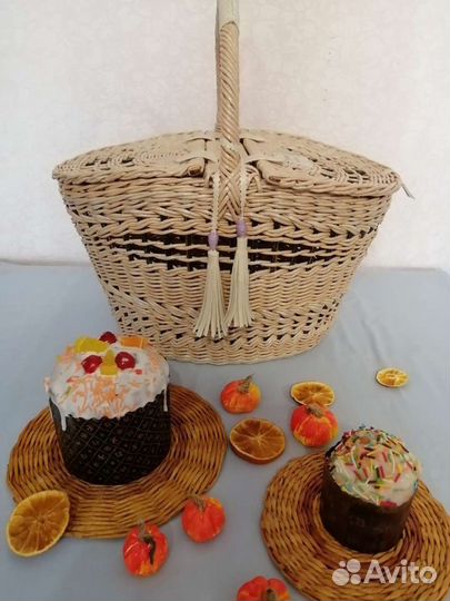 Корзина плетеная большая