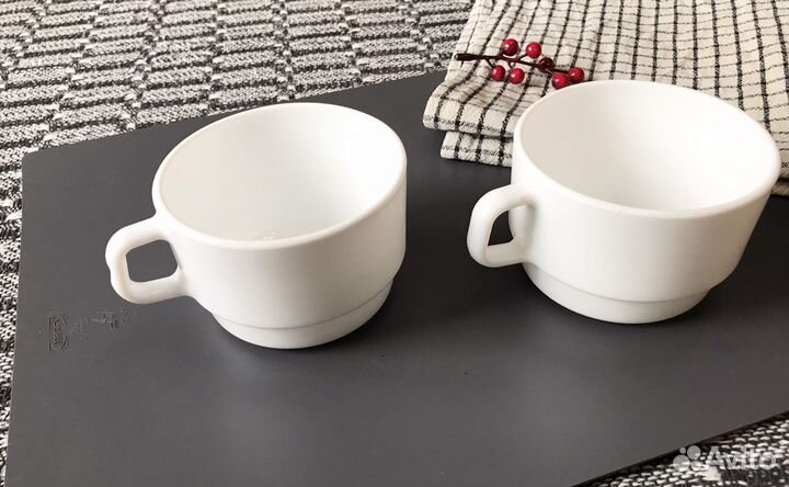 Чайные чашки белые бу