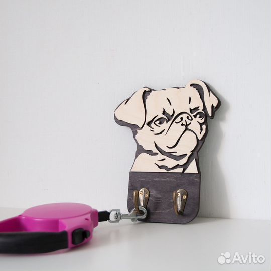 Вешалка для поводков Пти-брабансон с 2-мя крючками