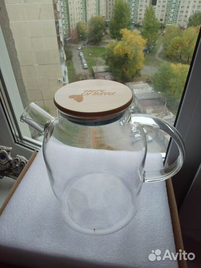 Чайник заварочный стеклянный объемом 1600