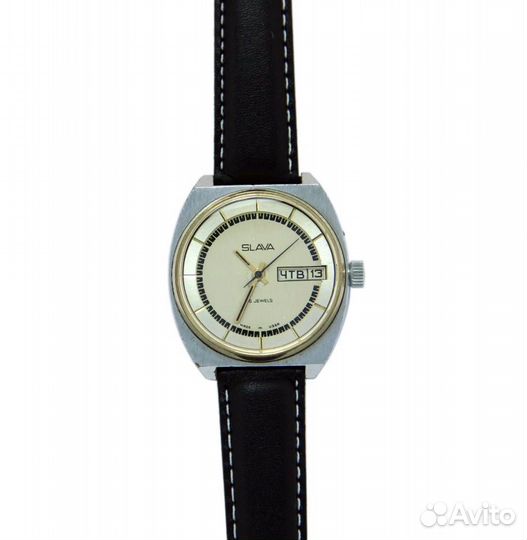 Часы СССР Слава два календаря механические