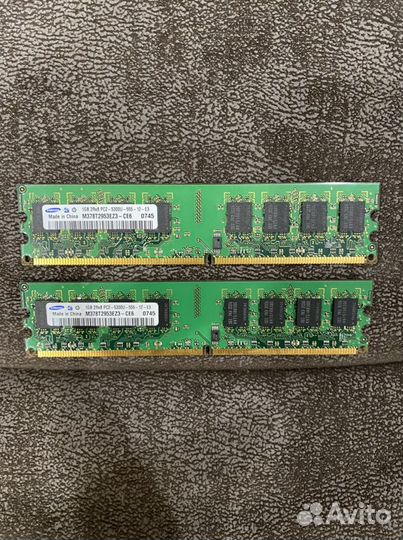 Оперативная память 1 + 1 gb