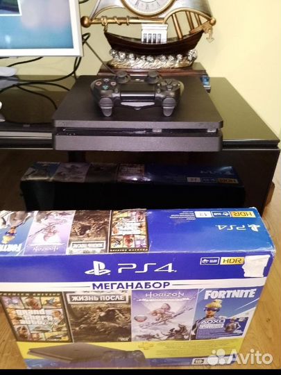 Sony ps4 slim 1tb + игры