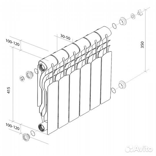 Радиатор биметалл Royal Thermo Revolution Bimetall