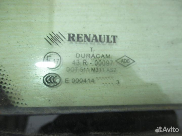 Стекло двери задней правой (форточка)