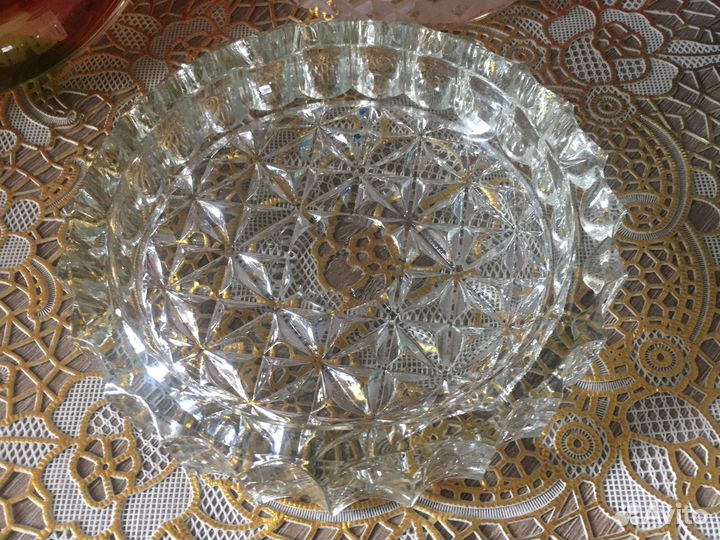 Пепельницы цветное стекло, хрусталь. Винтаж