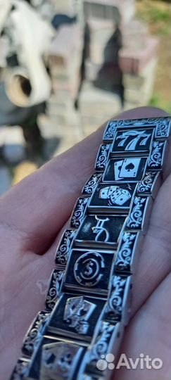 Серебряный браслет для часов