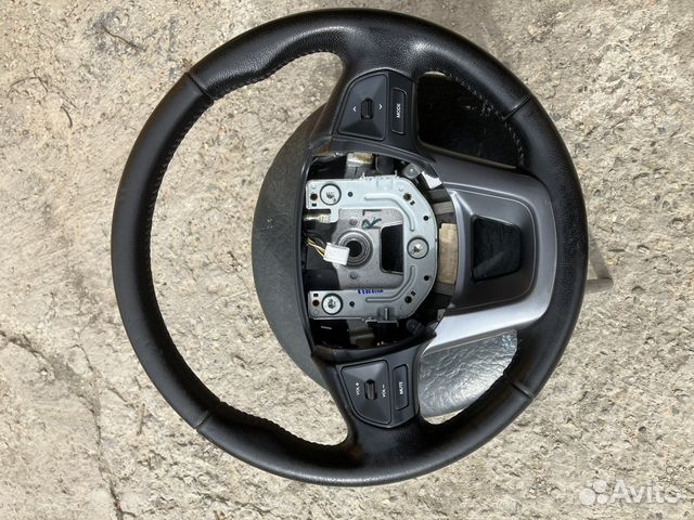 Кожаный руль на kia rio