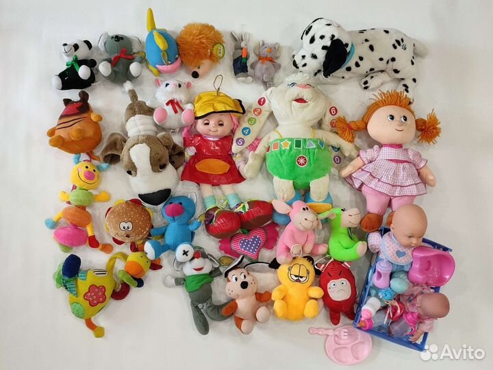 Детские игрушки музыкальные мягкие огромный пакет