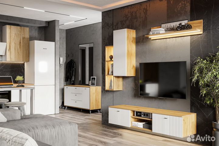 Стенка в гостиную. Цена за весь комплект: