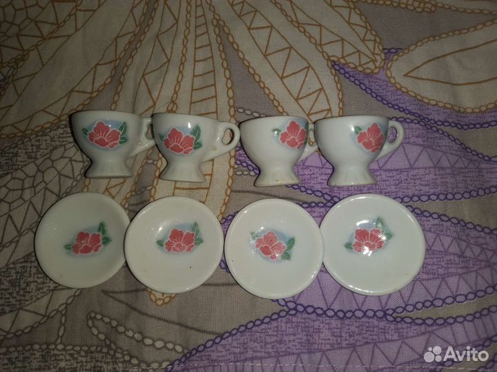 Сервиз кофейный чайный куклы игрушки мини