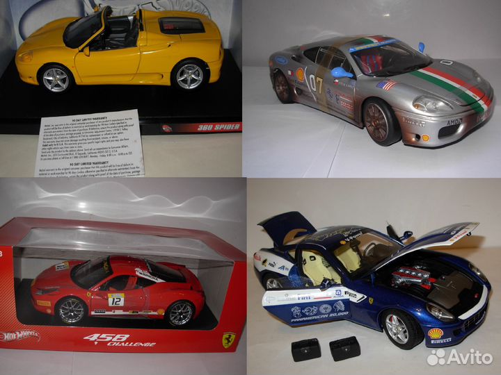 1/18 модели Ferrari Anson Mattel UT Burago Ferrari