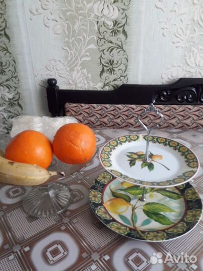 2хярусная тарелка и ваза на ножке