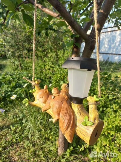 Фигурка садовая со светодиодным фонарем 