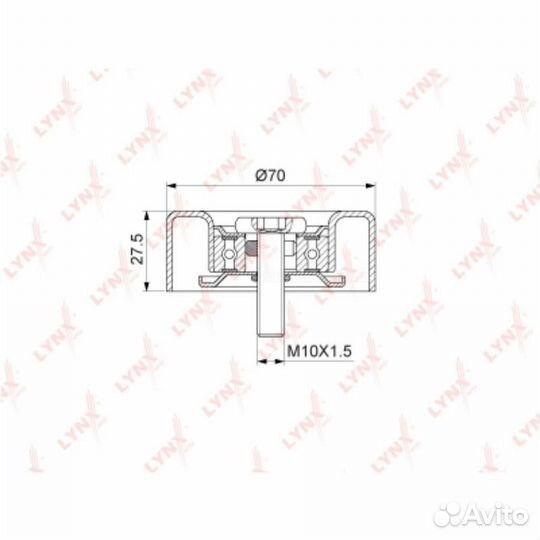 Lynxauto PB-7203 Ролик обводной навесного оборудов