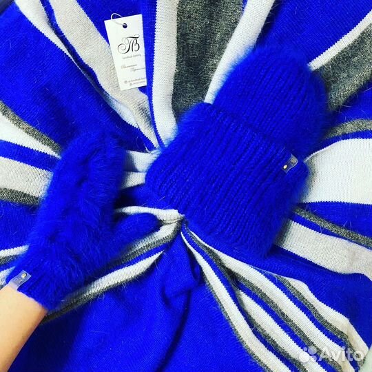 Шапка шарф варежки