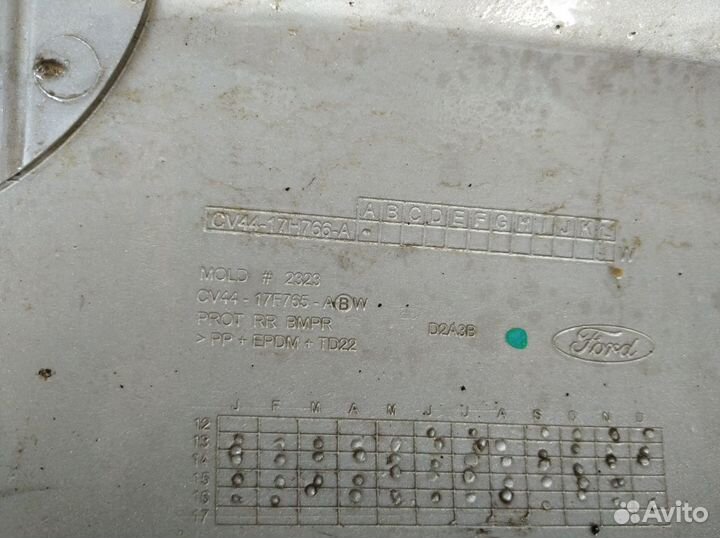 Накладка заднего бампера Ford Kuga 2 2012-2019