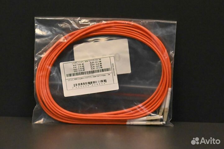 TopLan LC PC-LC PC MM 50 125 DX 3M новый, 2 шт