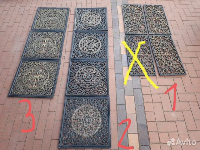 Чугунная ажурная плитка