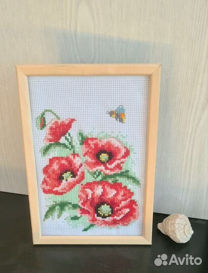 Картина, вышитая крестом, ручная работа