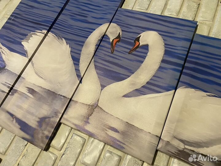 Модульная картина Лебеди