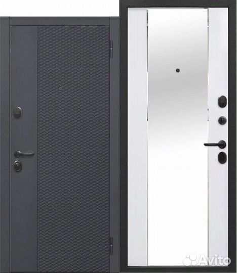 Дверь входная с зеркалом