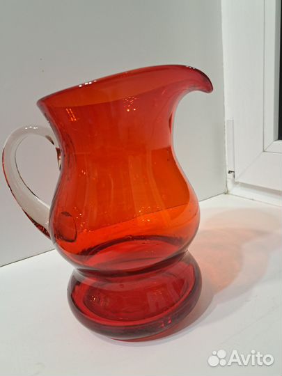 Кувшин, красное стекло, СССР