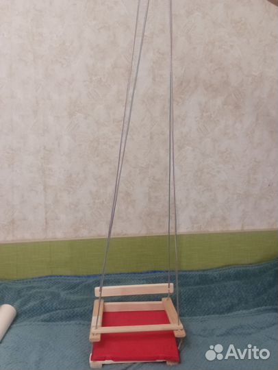 Детские качели деревянные