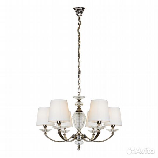 Люстра металл и текстиль в спальню классика