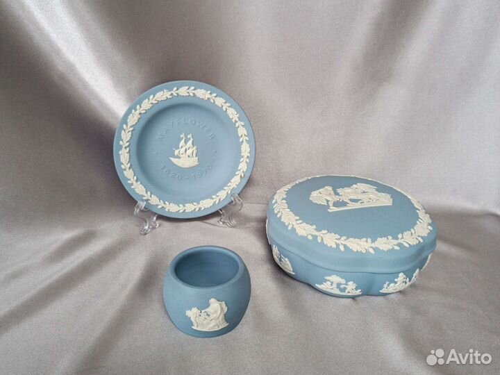 Цена за 3 шт Blue Jasper Wedgwood Виджвуд Англ