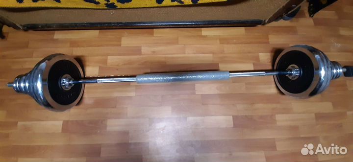 Штанга хромированная Гриф Блины Torneo