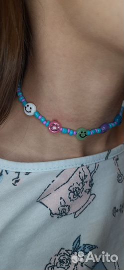 Детский чокер из бисера и бусин. Детские бусы