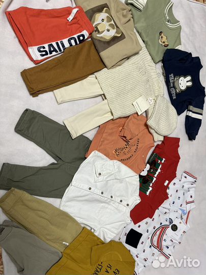 Пакет вещей на мальчика 74,80 H&M,Sela,GJ,C&A