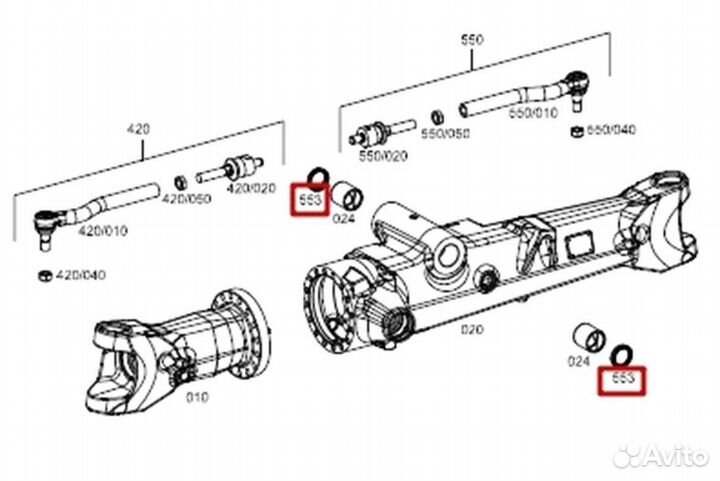 Пыльник пальца крепления моста ZF