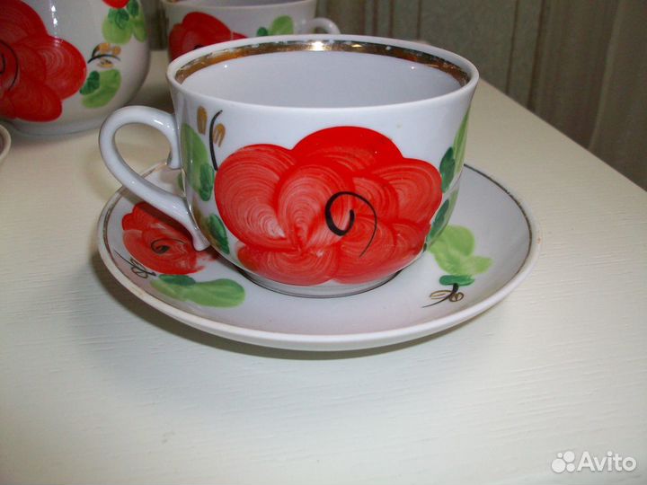 Чайные пары Борислав ручная роспись СССР