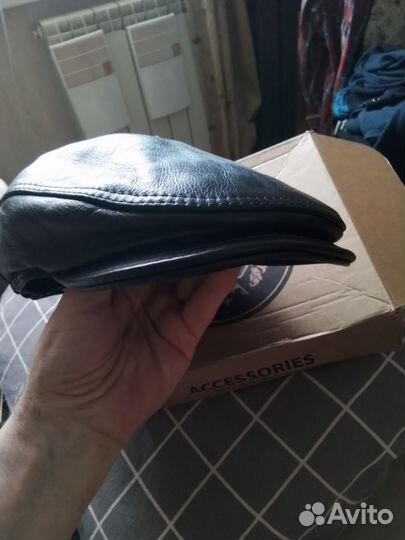 Мужская кепка натур кожа демисезон и зима