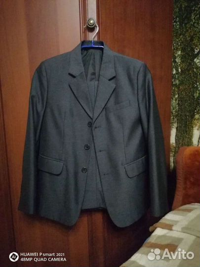 Школьный костюм для мальчика серый 146