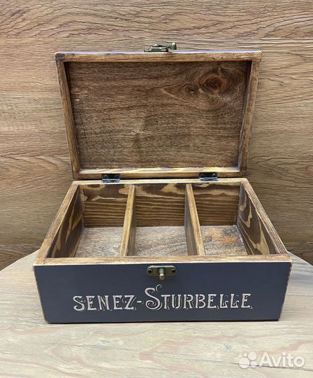 Коробка для чайных пакетиков с крышкой