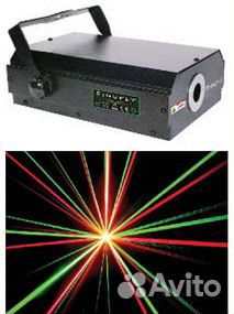 Лазер US N600 светомузыка LED GR-140 Mic DMX Pro-L