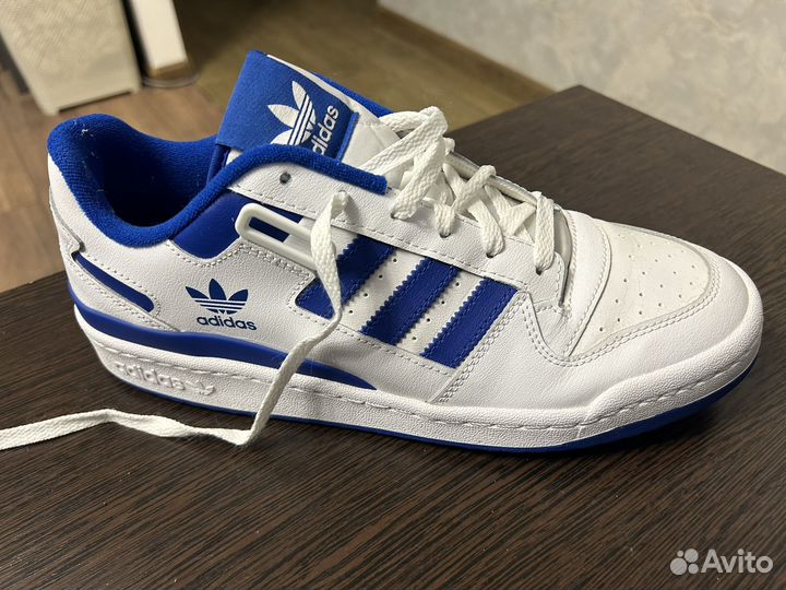 Оригинал Adidas forum low Originals бело-синие