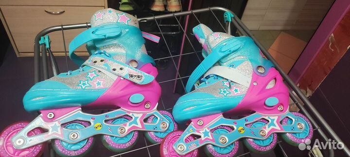 Ролики раздвижные со светящимися колесами