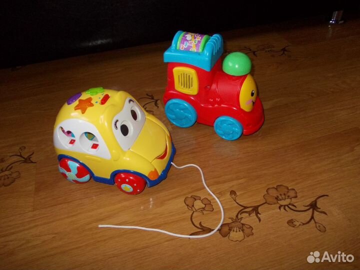 Игрушки развивающие интерактив. машинка, паровозик
